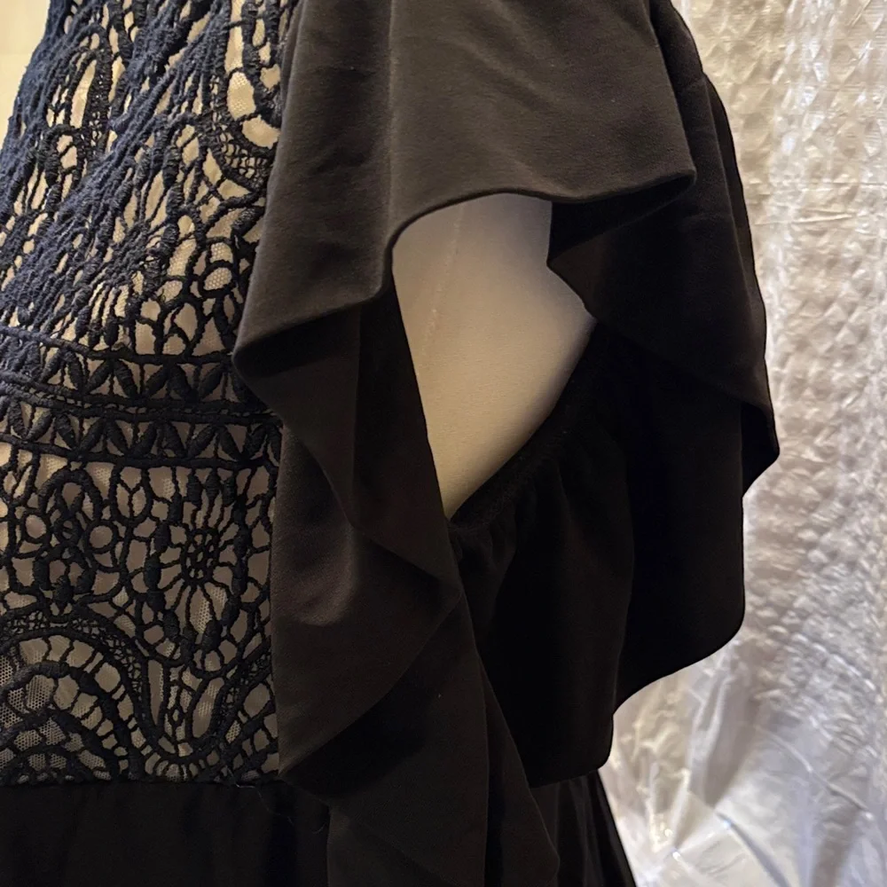 RED Valentino Black Lace Top - Size Medium - Picture 4 of 12